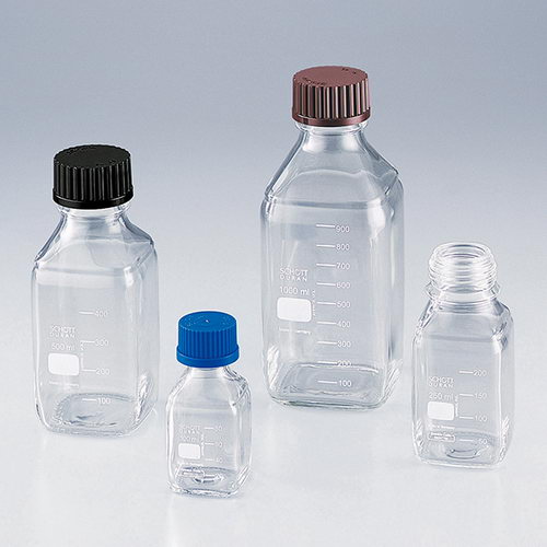 螺口瓶方形 ねじ口瓶白色角型 BOTTLE