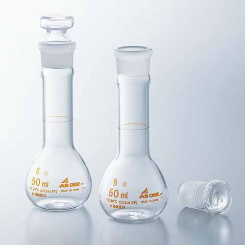 ASONE短型容量瓶 短型メスフラスコ FLASK VOLUMETRI