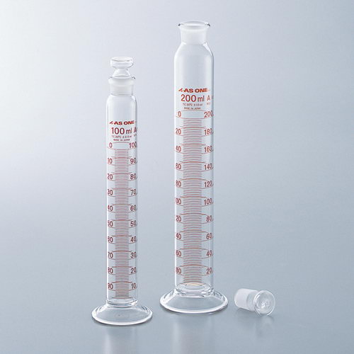 ASONE磨口塞量筒 有栓メスシリンダー CYLINDER GLA