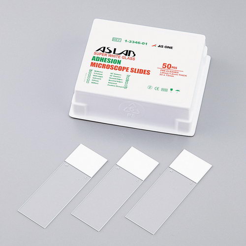 ASONE防脱磨砂载玻片 （边缘抛光）剥離防止フロ